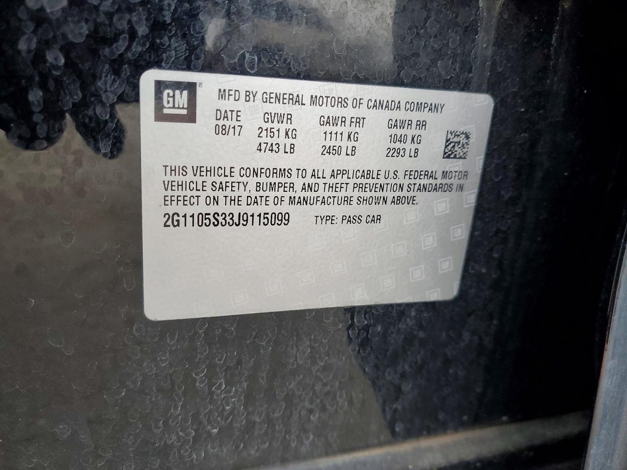 2018 Chevrolet Impala Lt - zdjęcie 12