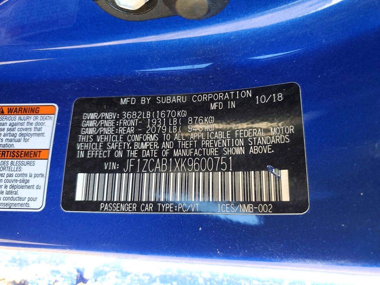 2019 Subaru Brz Premium - zdjęcie 12