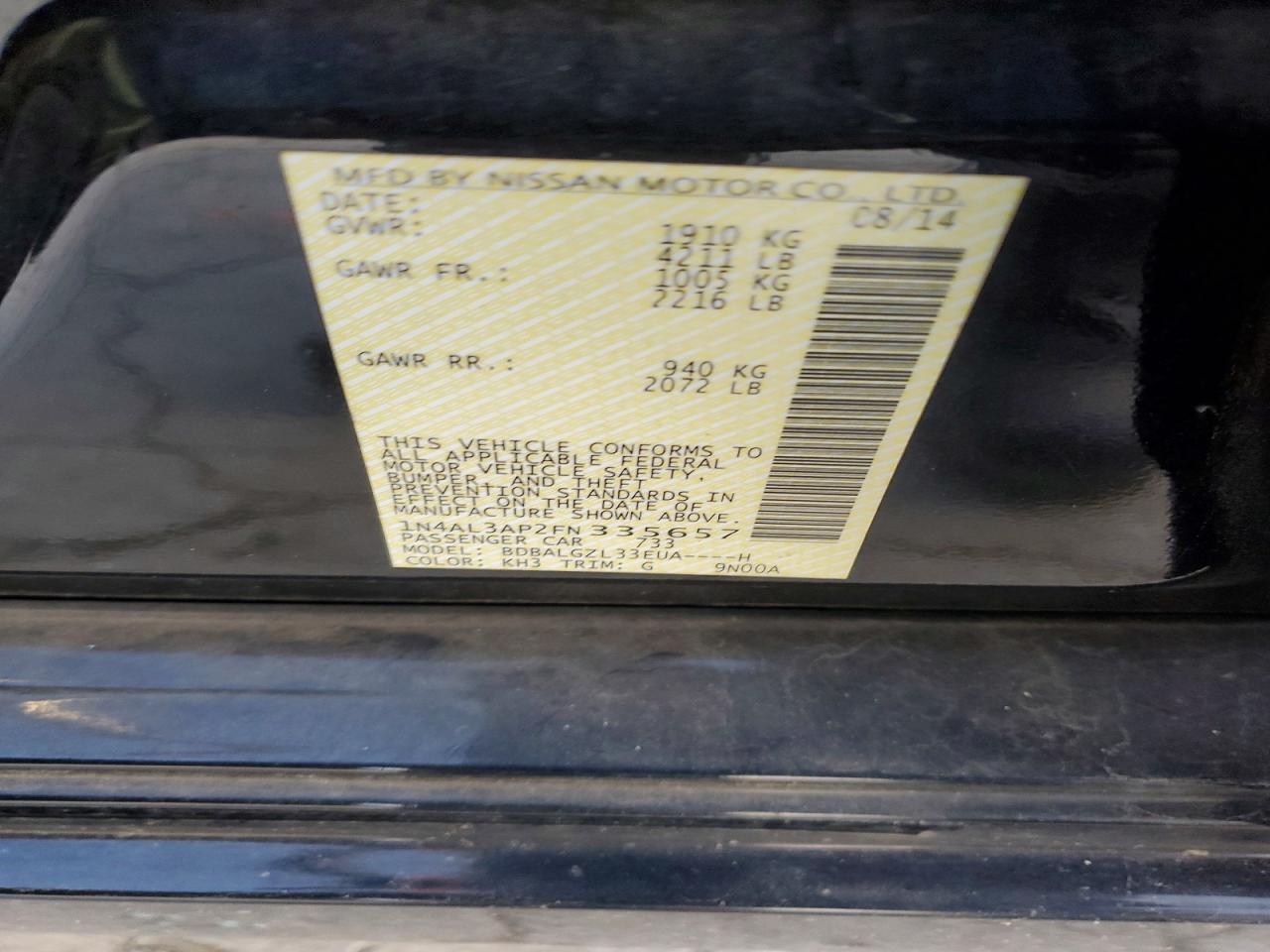 2015 Nissan Altima 2.5 - zdjęcie 12