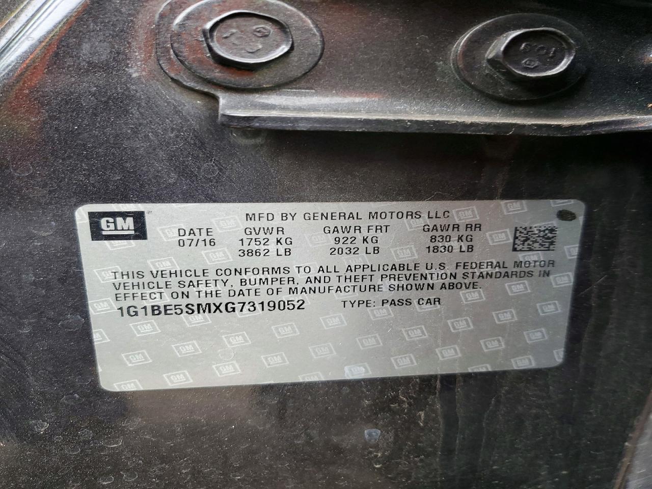 2016 Chevrolet Cruze Lt - zdjęcie 13