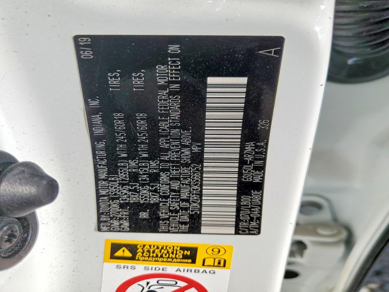 2019 Toyota Highlander Se - zdjęcie 25