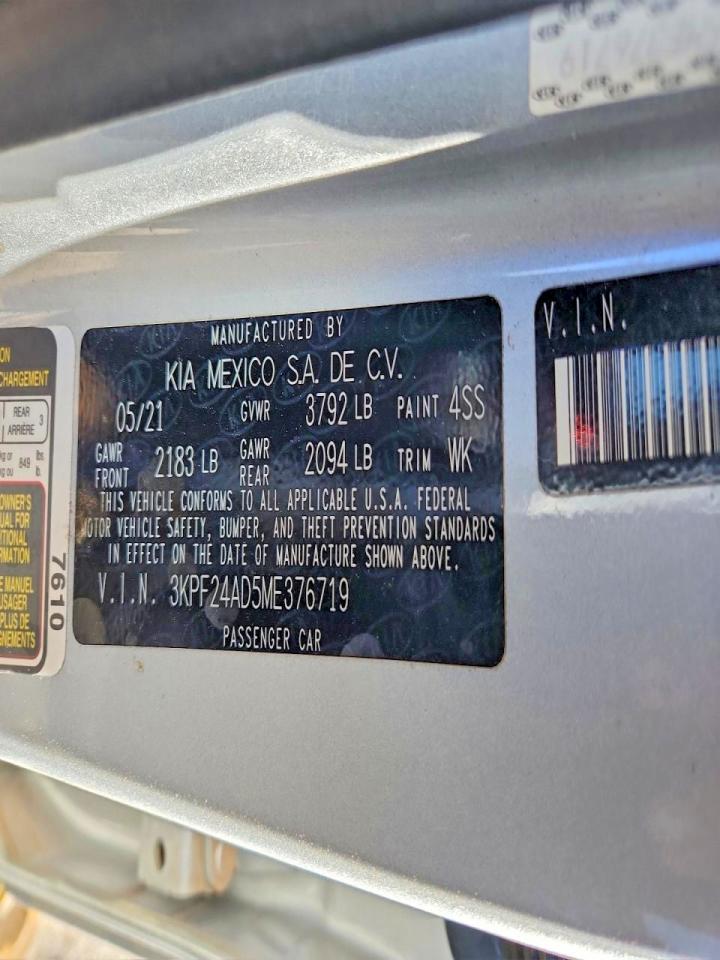 2021 Kia Forte Fe - zdjęcie 12