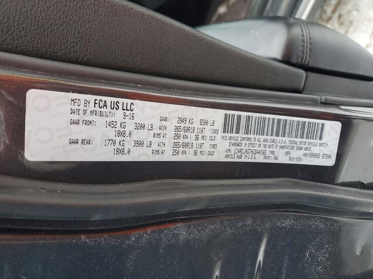 2017 Dodge Durango Sxt - zdjęcie 13