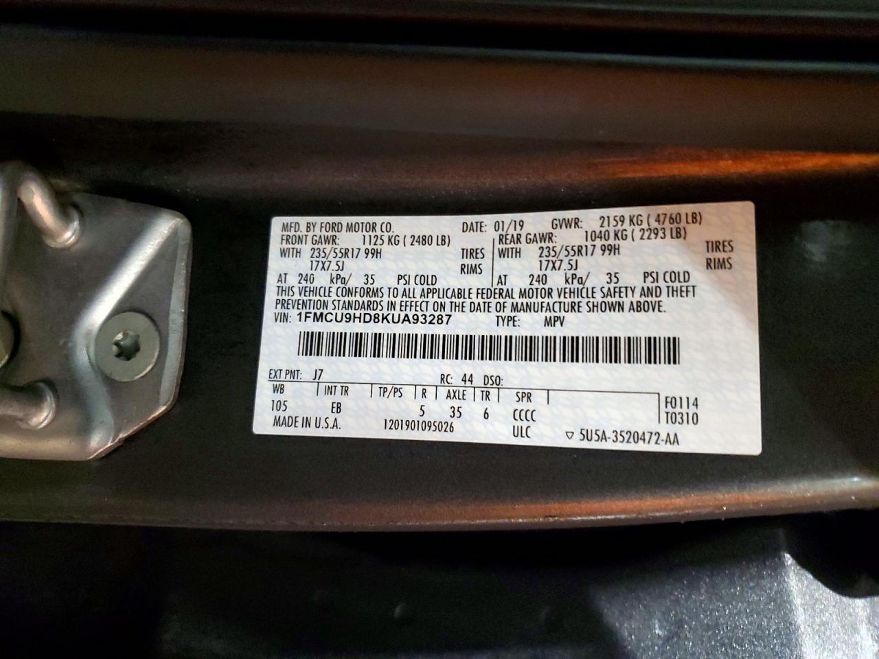 2019 Ford Escape Sel - zdjęcie 13