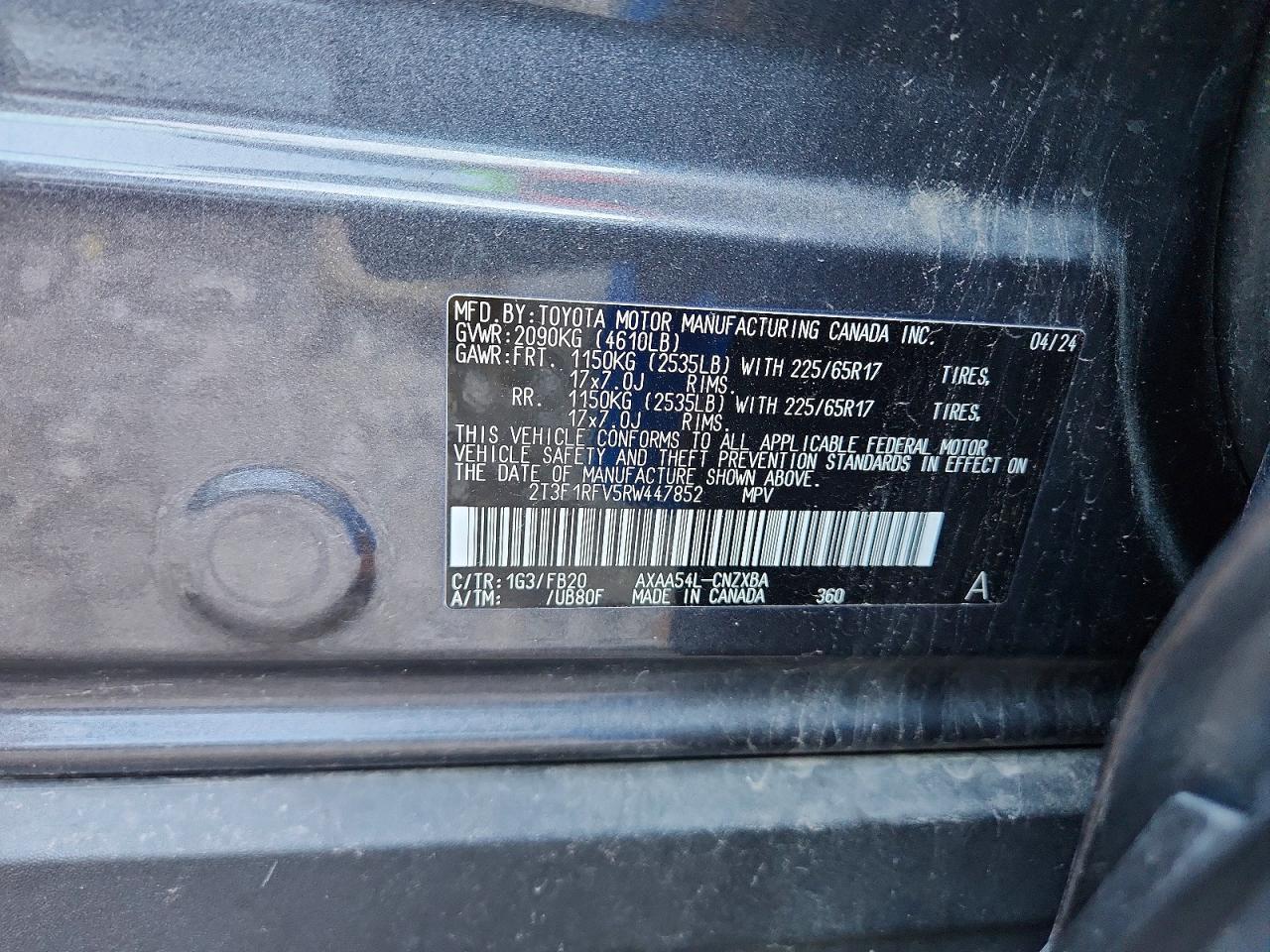 2024 Toyota Rav4 Le - zdjęcie 13