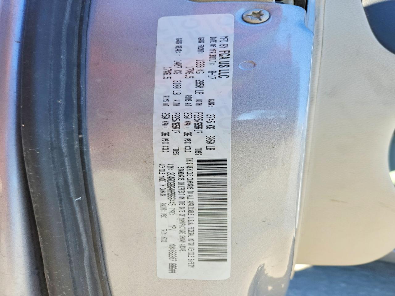 2017 Dodge Grand Caravan Se - zdjęcie 13