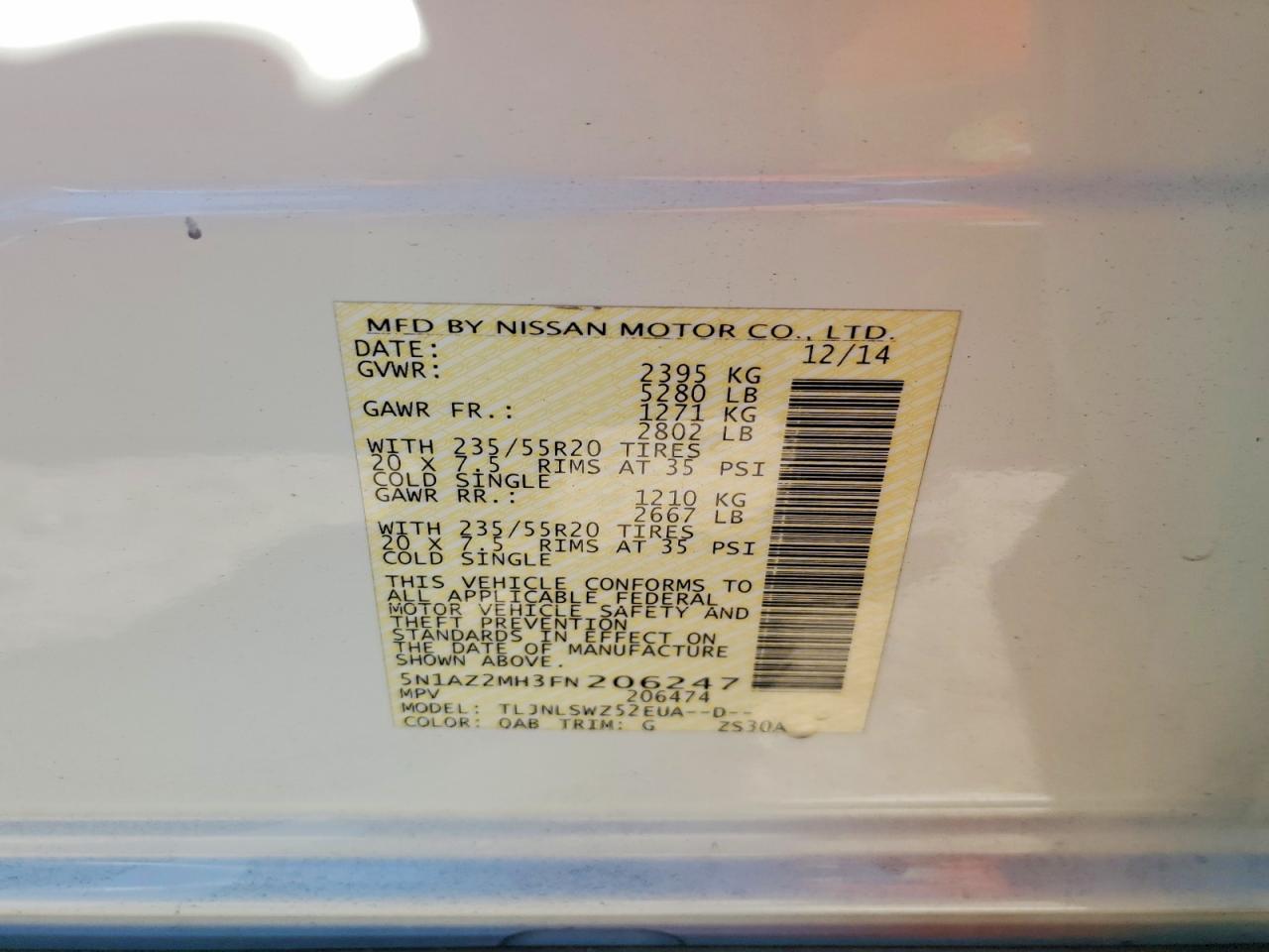 2015 Nissan Murano S - zdjęcie 14