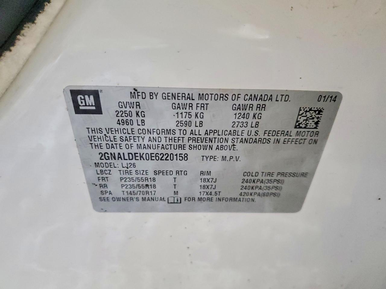 2014 Chevrolet Equinox Ltz - zdjęcie 13