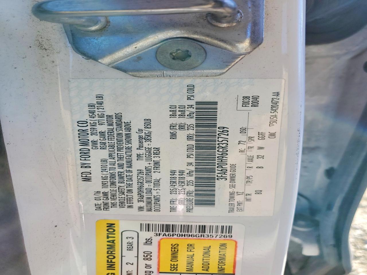 2016 Ford Fusion Se - zdjęcie 12