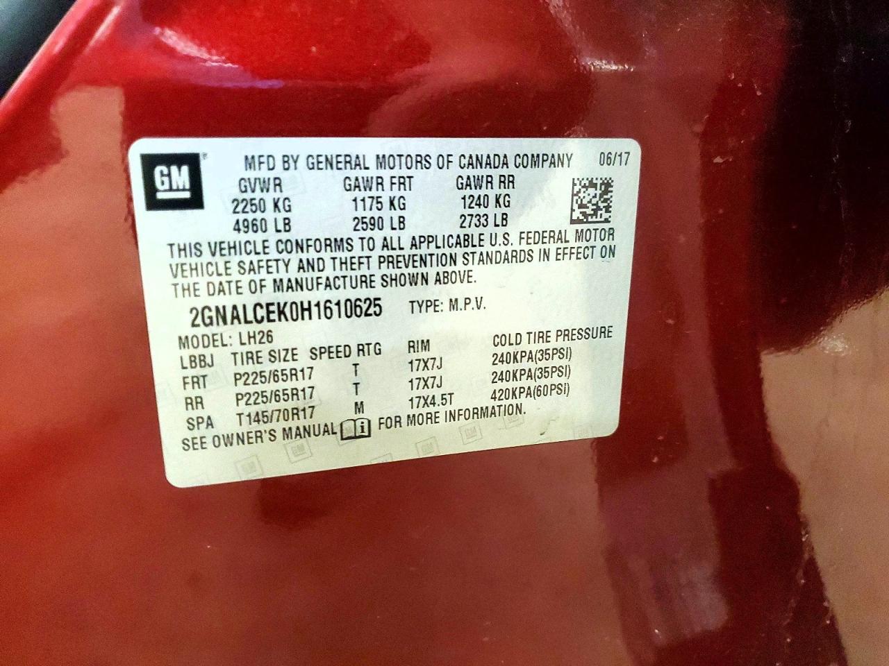 2017 Chevrolet Equinox Lt - zdjęcie 13