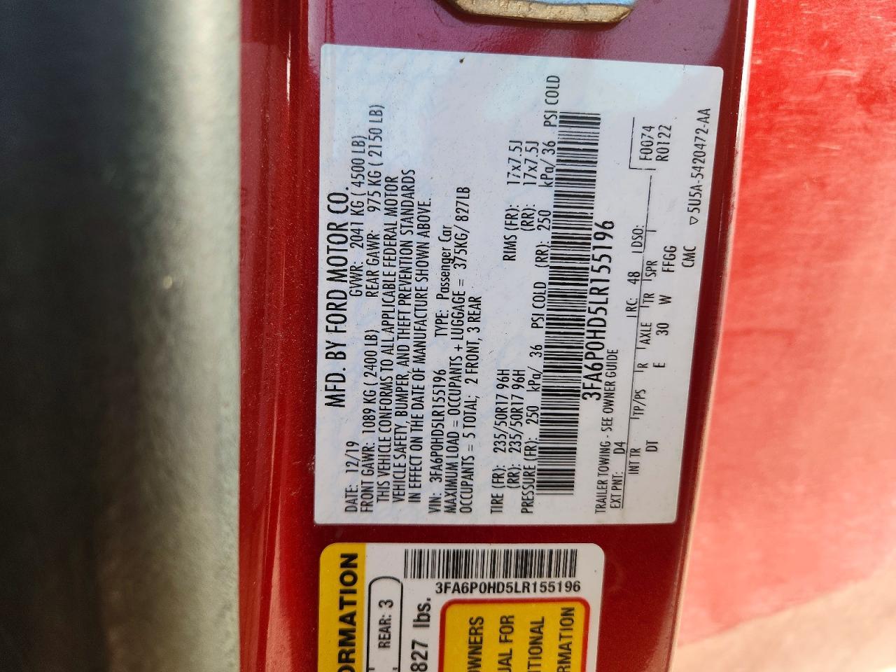 2020 Ford Fusion Se - zdjęcie 12