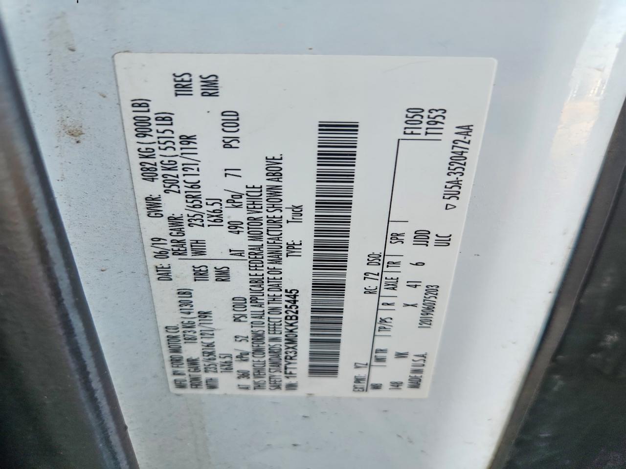 2019 Ford Transit T-250 - zdjęcie 13