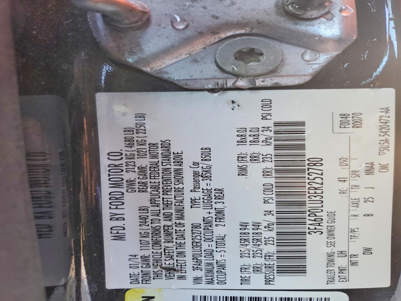 2014 Ford Fusion Se Hybrid - zdjęcie 12