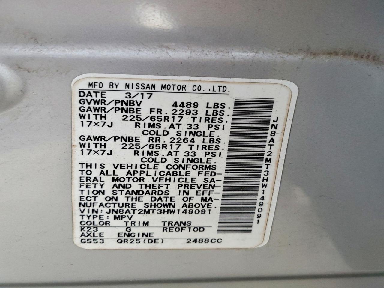 2017 Nissan Rogue - zdjęcie 14