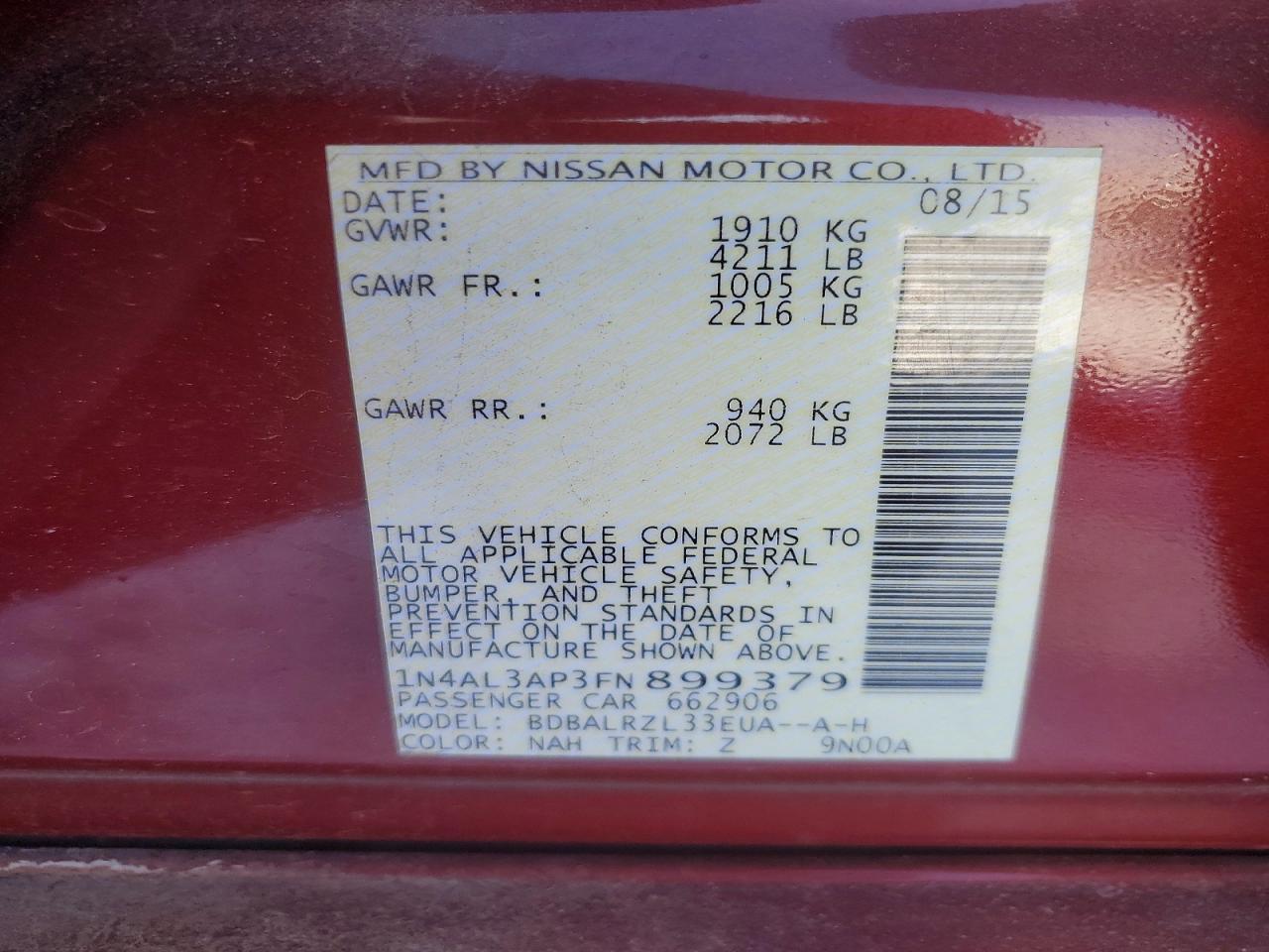 2015 Nissan Altima 2.5 - zdjęcie 12
