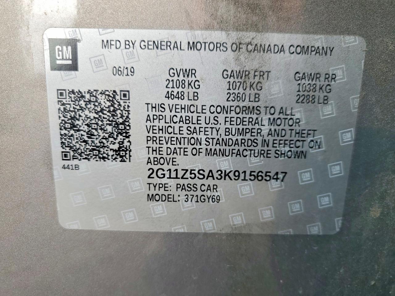 2019 Chevrolet Impala Lt - zdjęcie 12