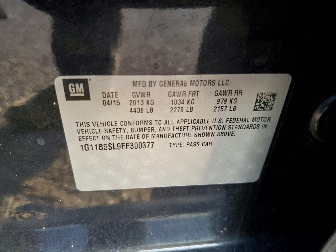 2015 Chevrolet Malibu Ls - zdjęcie 12