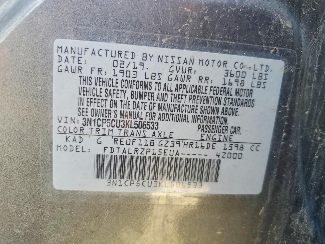 2019 Nissan Kicks S - zdjęcie 13