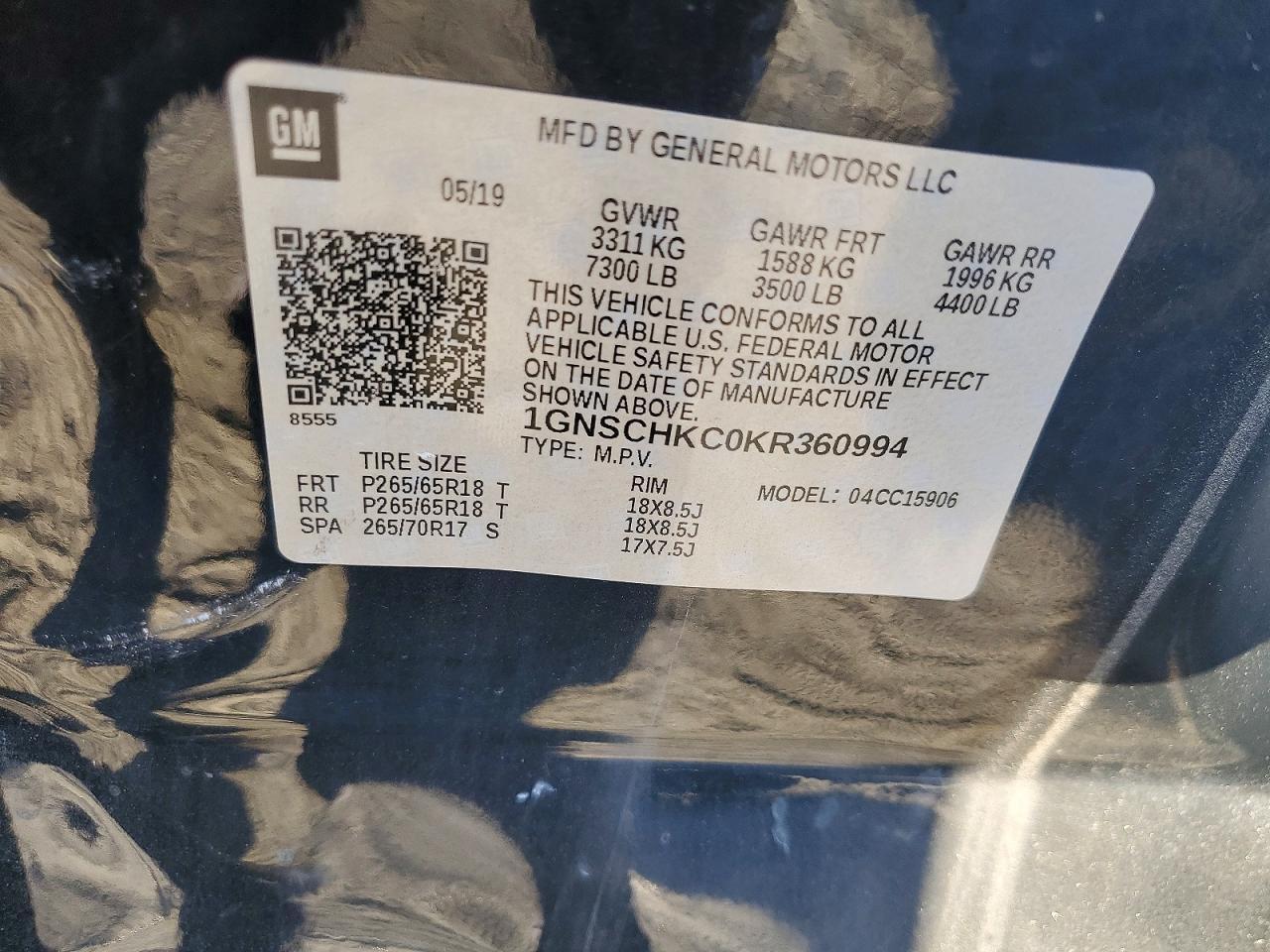 2019 Chevrolet Suburban C1500 Lt - zdjęcie 14