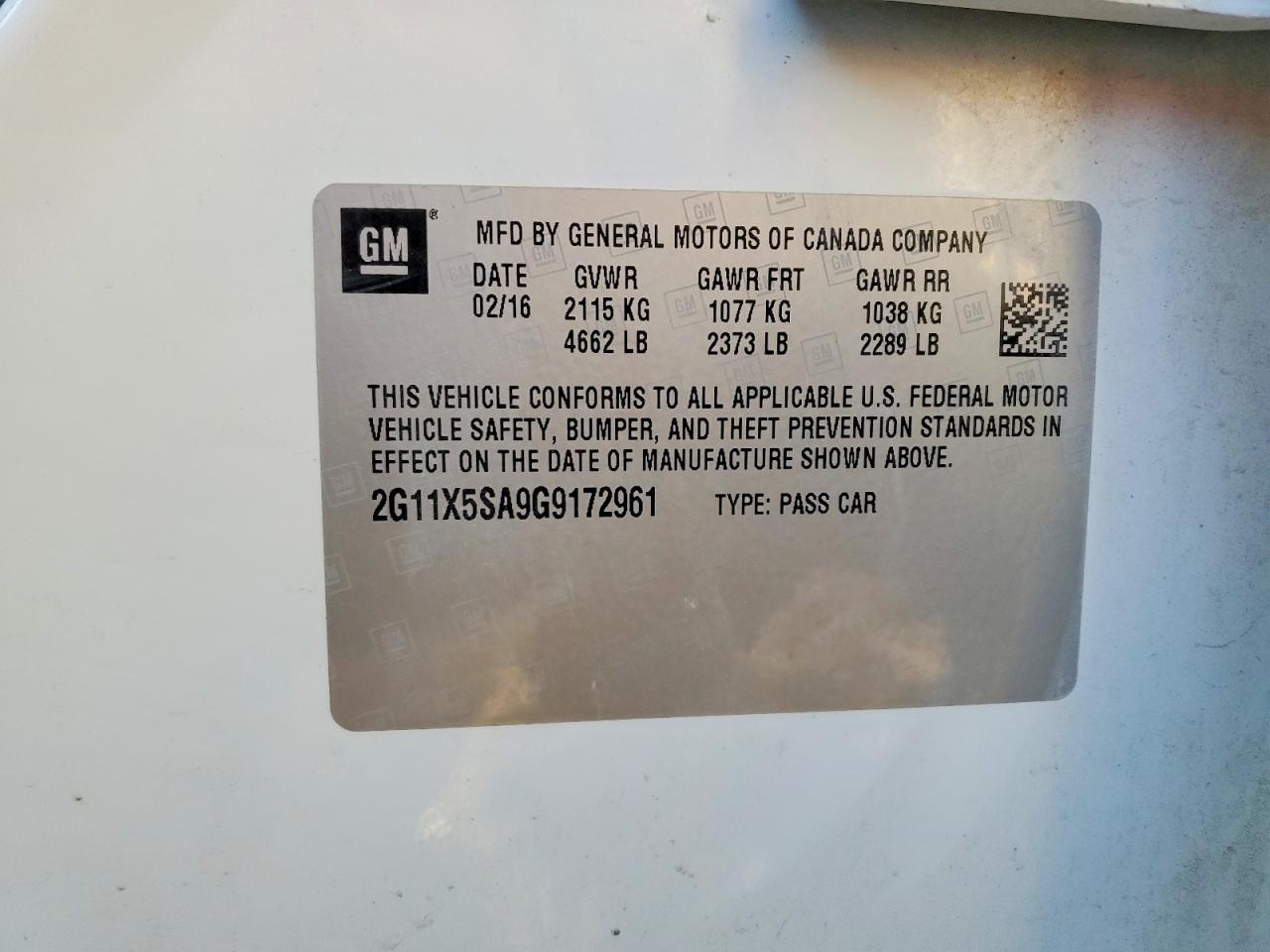 2016 Chevrolet Impala Ls - zdjęcie 12