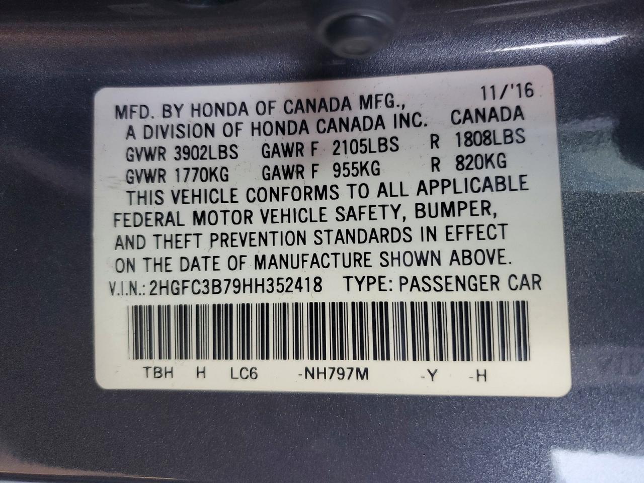 2017 Honda Civic Exl - zdjęcie 12