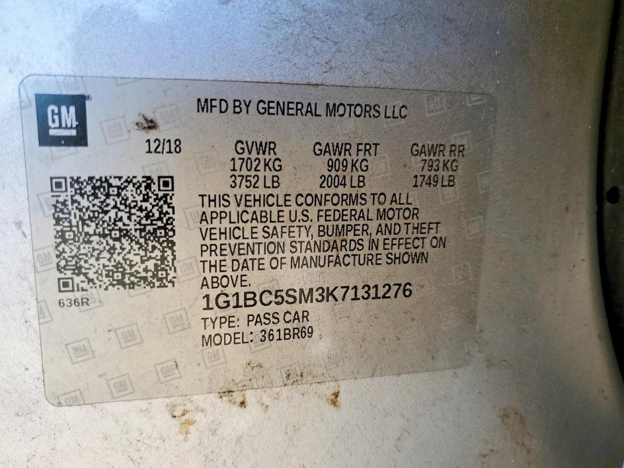 2019 Chevrolet Cruze Ls - zdjęcie 12