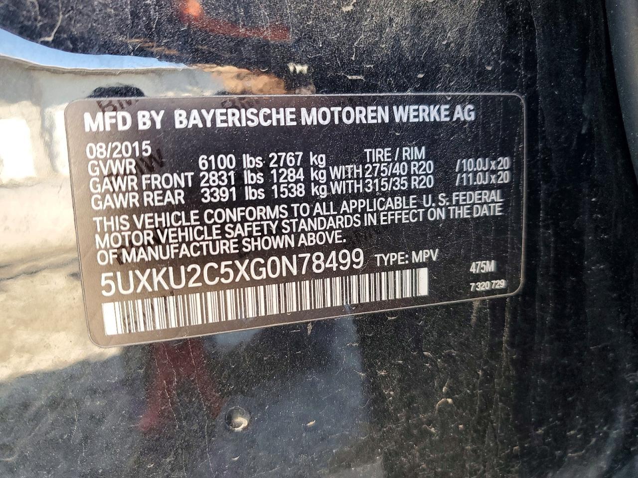 2016 BMW X6 xDrive35I - zdjęcie 12