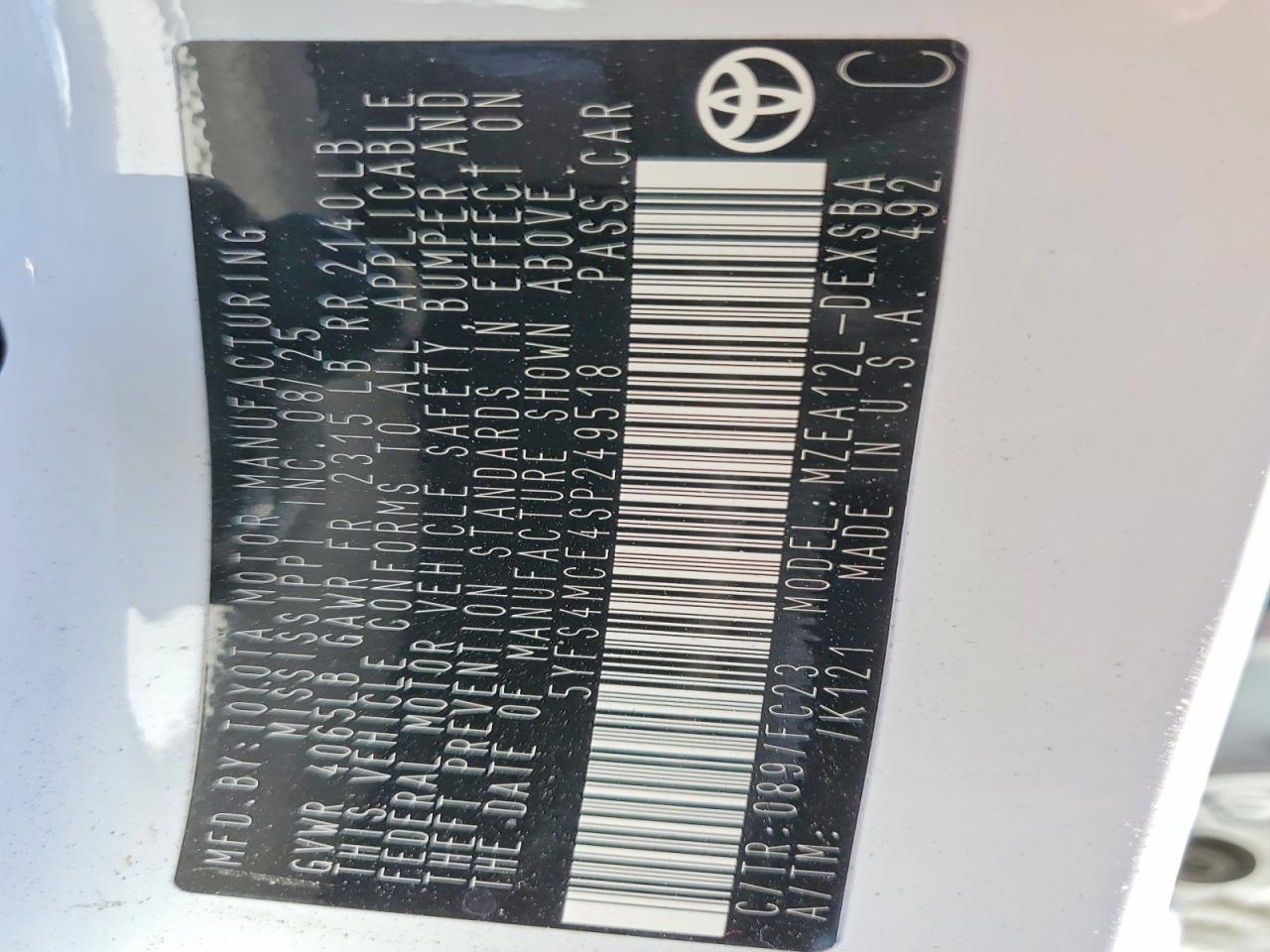 2025 Toyota Corolla Se - zdjęcie 12