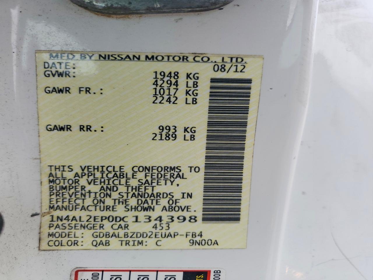 2013 Nissan Altima S - zdjęcie 12