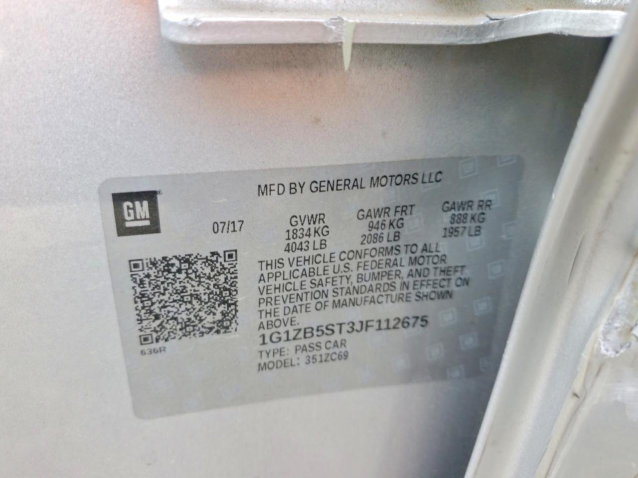 2018 Chevrolet Malibu Ls - zdjęcie 14