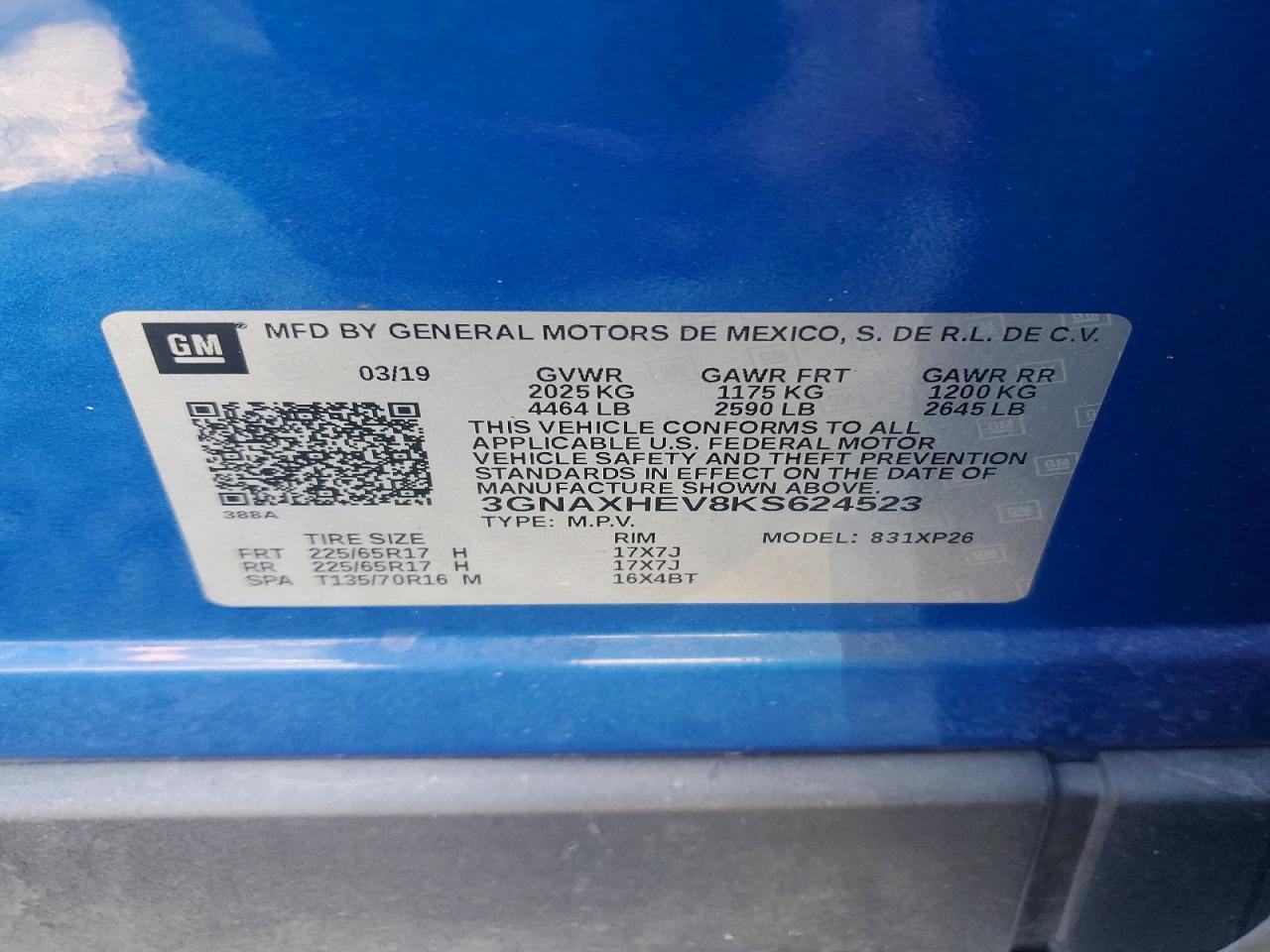 2019 Chev Equinox Ls - zdjęcie 13
