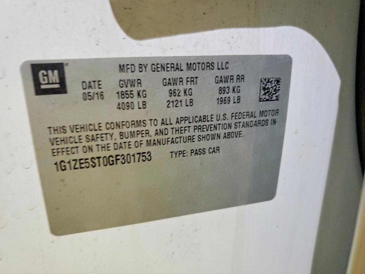 2016 Chevrolet Malibu Lt - zdjęcie 12