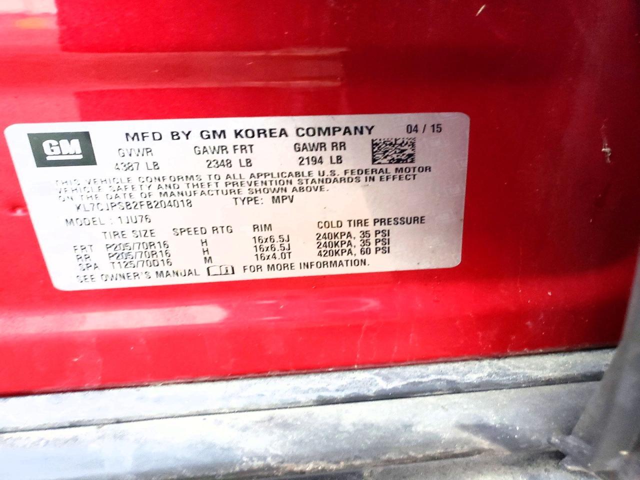 2015 Chevrolet Trax 1Ls - zdjęcie 13