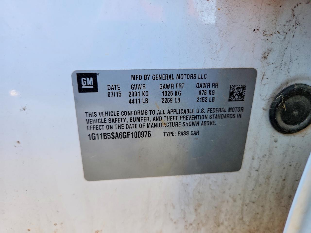 2016 Chevrolet Malibu Limited Ls - zdjęcie 12