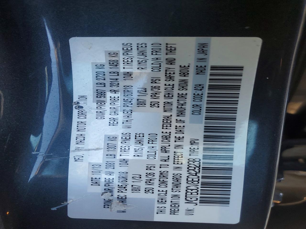 2014 Mazda Cx-9 Touring - zdjęcie 13