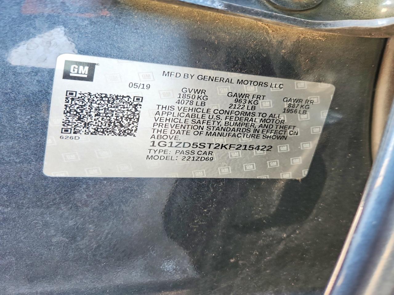 2019 Chevrolet Malibu Lt - zdjęcie 12