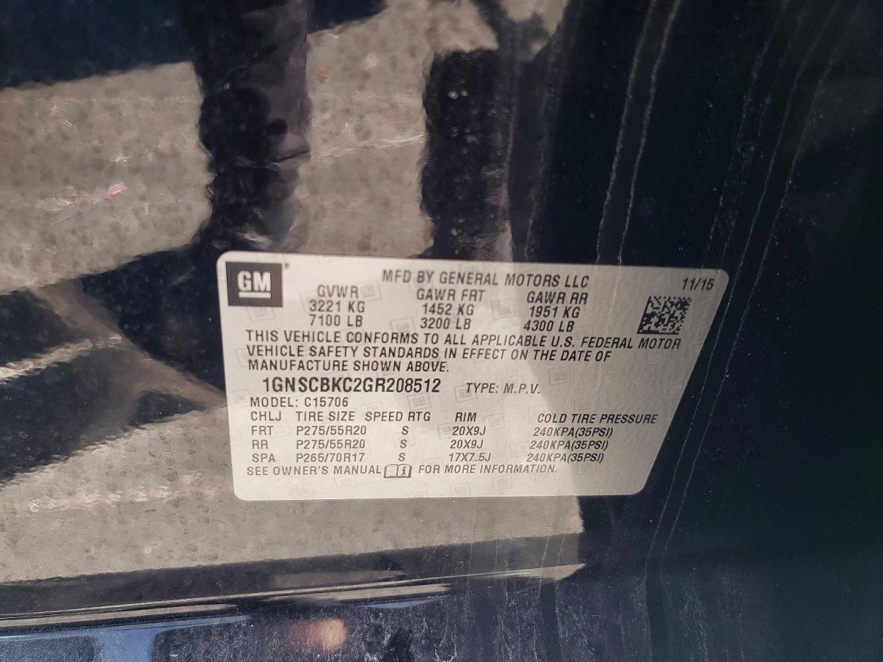 2016 Chevrolet Tahoe C1500 Lt - zdjęcie 14