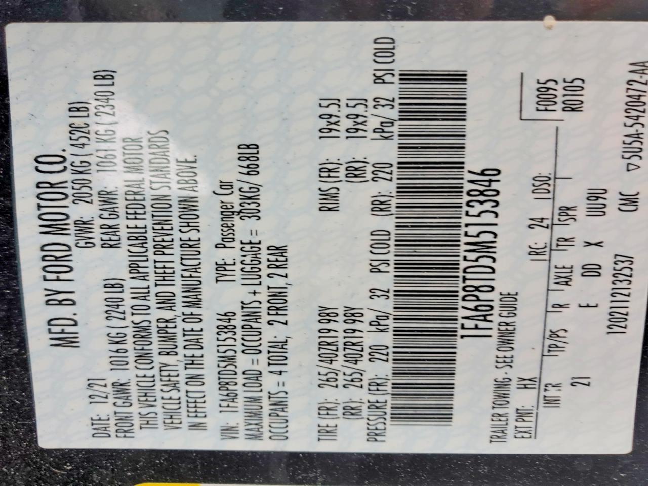 2021 Ford Mustang - zdjęcie 12