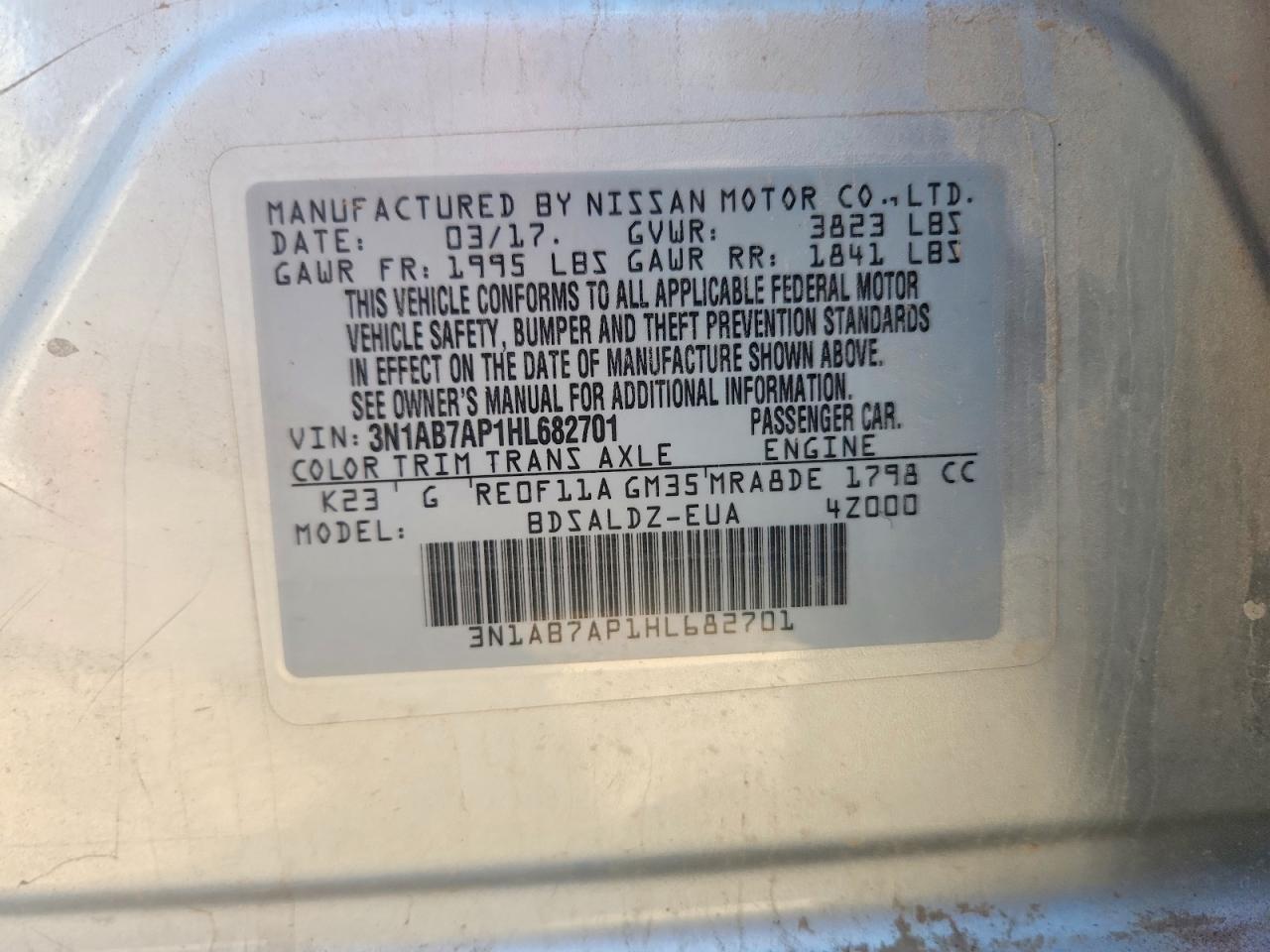 2017 Nissan Sentra S - zdjęcie 12