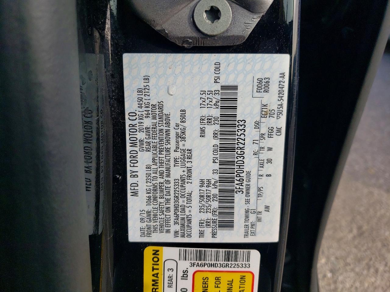 2016 Ford Fusion Se - zdjęcie 12