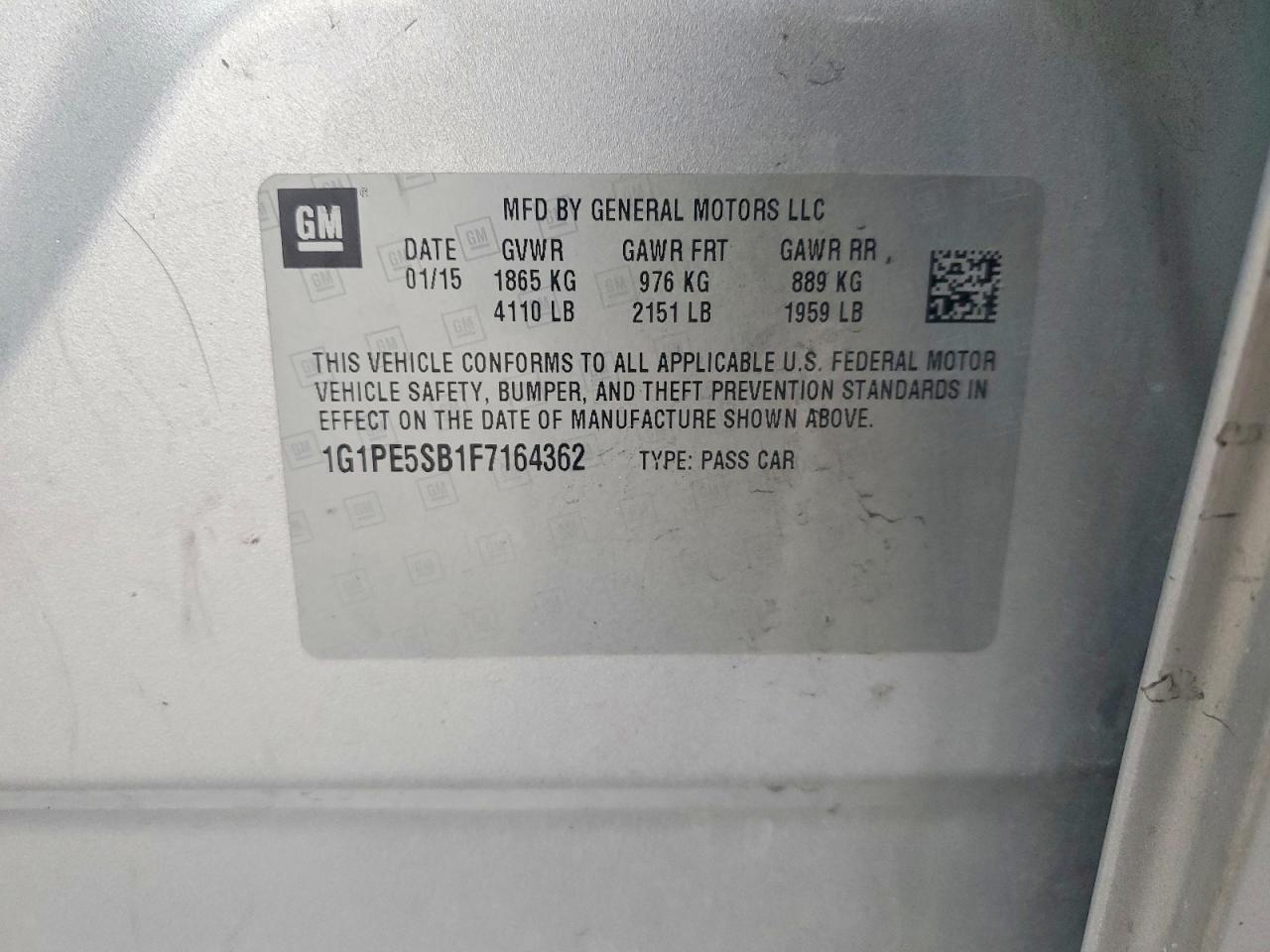 2015 Chevrolet Cruze Lt - zdjęcie 13