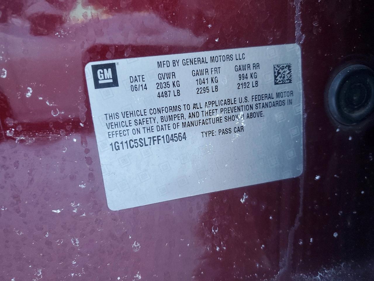 2015 Chevrolet Malibu 1Lt - zdjęcie 12