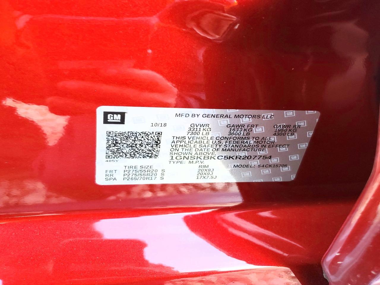 2019 Chevrolet Tahoe K1500 Lt - zdjęcie 13