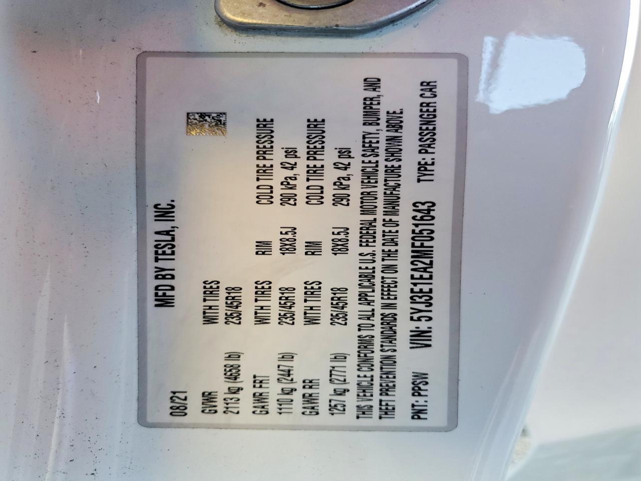 2021 Tesla Model 3 - zdjęcie 12