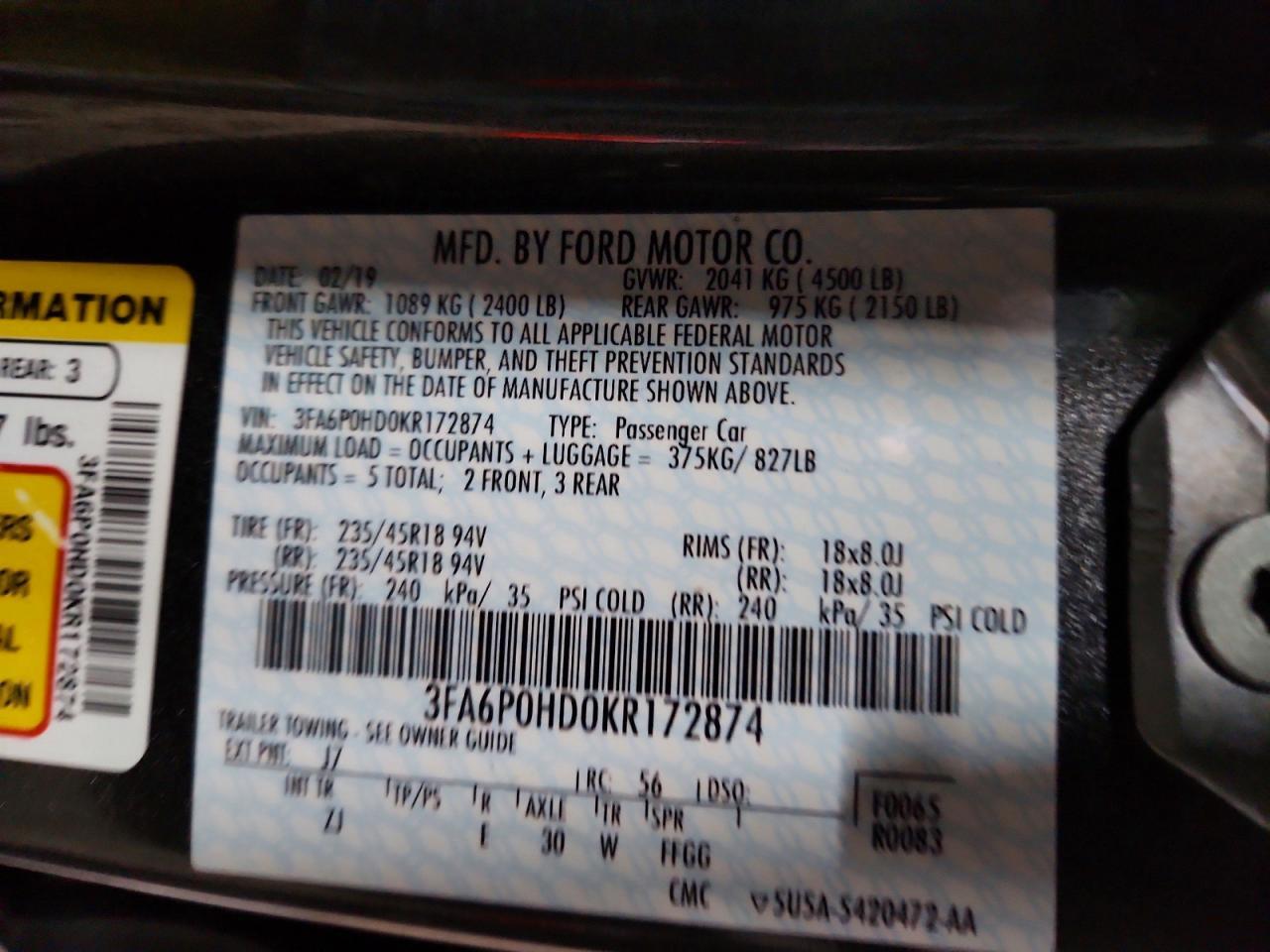 2019 Ford Fusion Se - zdjęcie 12