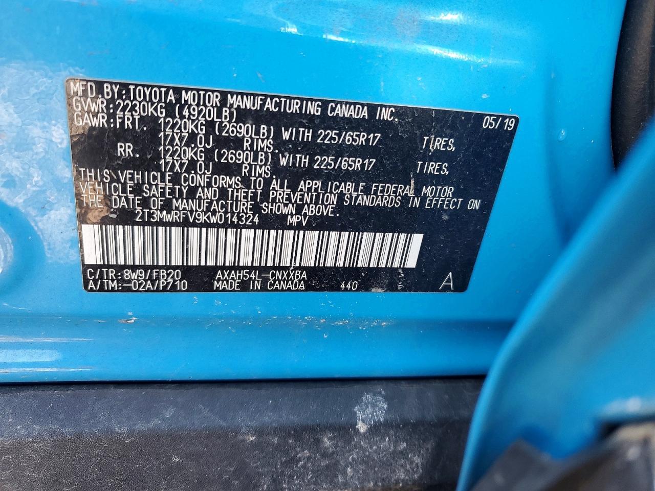 2019 Toyota Rav4 Le - zdjęcie 13