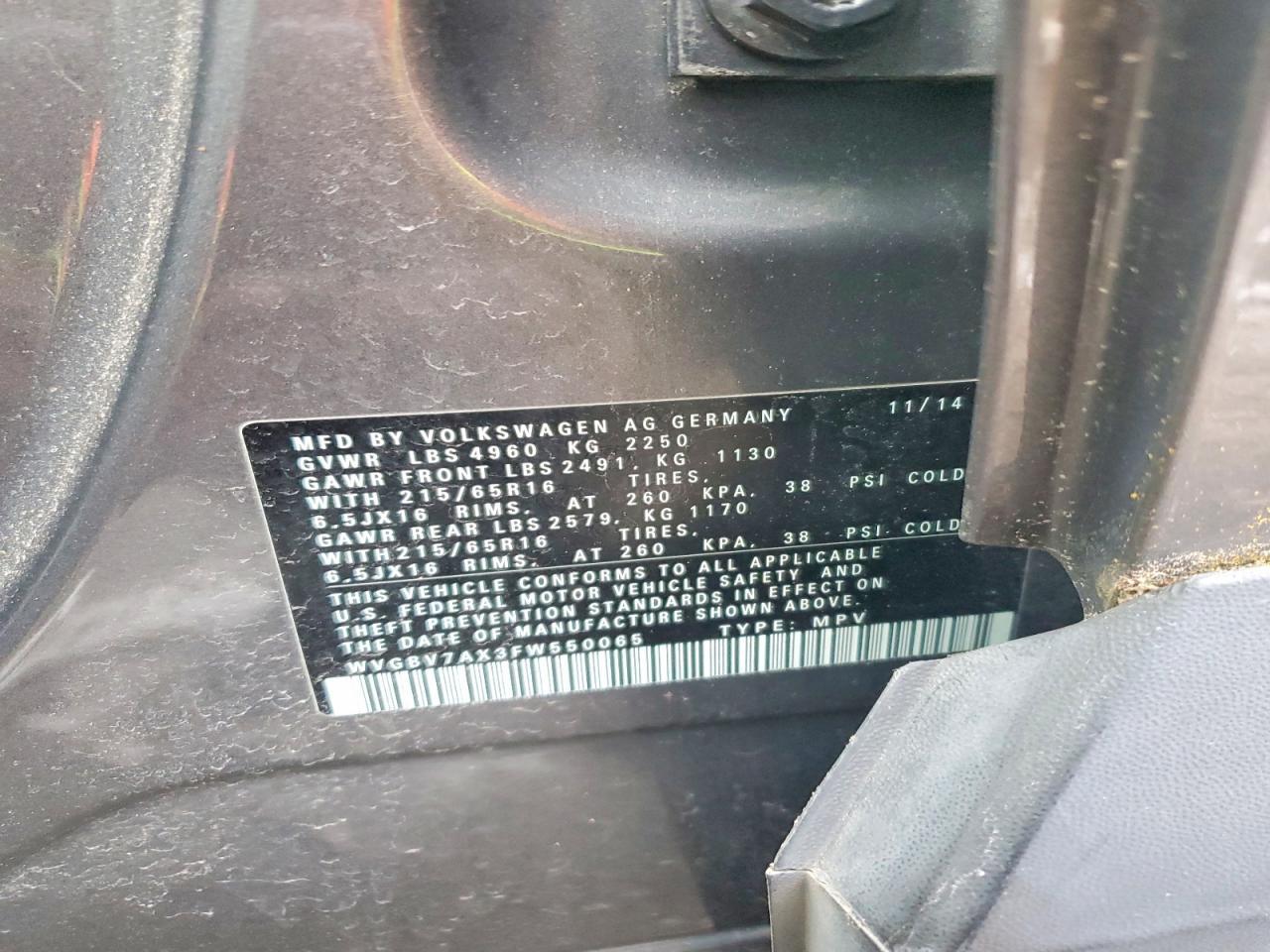 2015 Volkswagen Tiguan S - zdjęcie 13