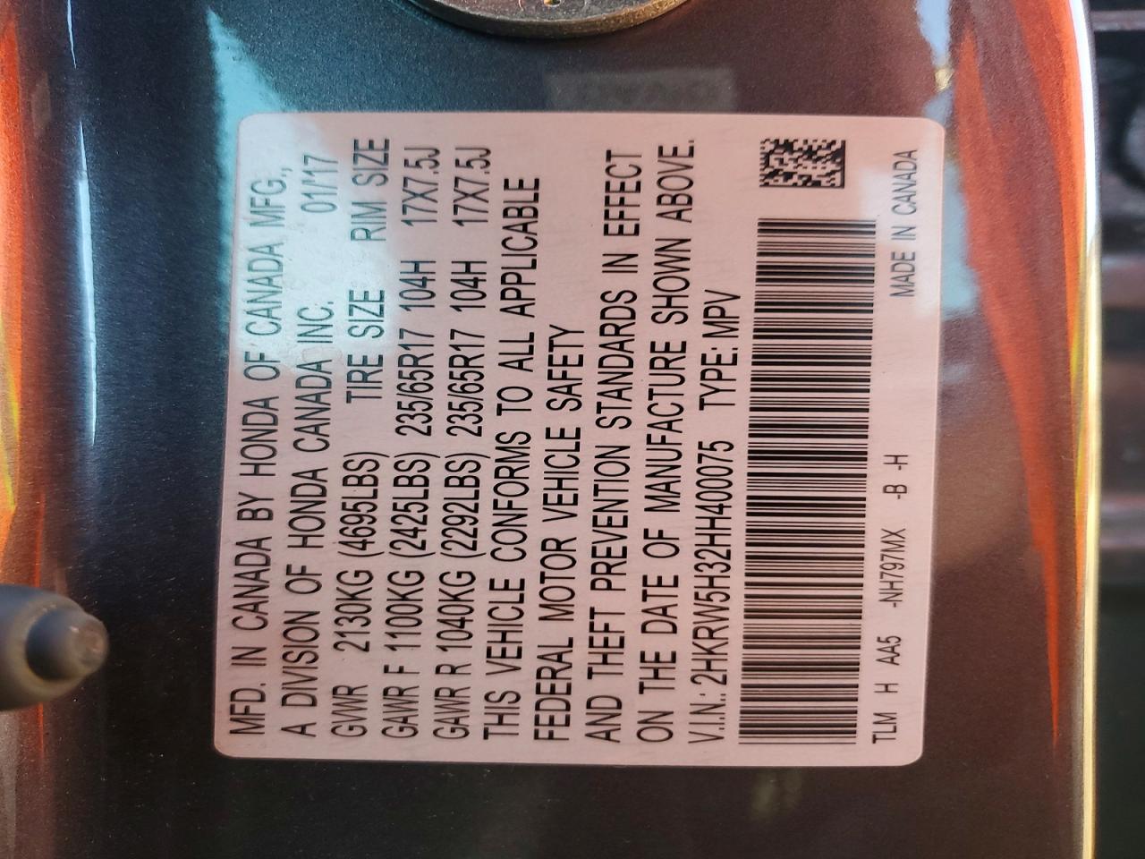 2017 Honda Cr-V Lx - zdjęcie 13