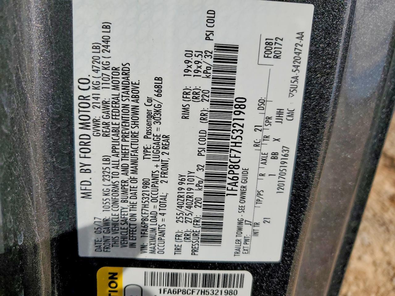 2017 Ford Mustang Gt - zdjęcie 12