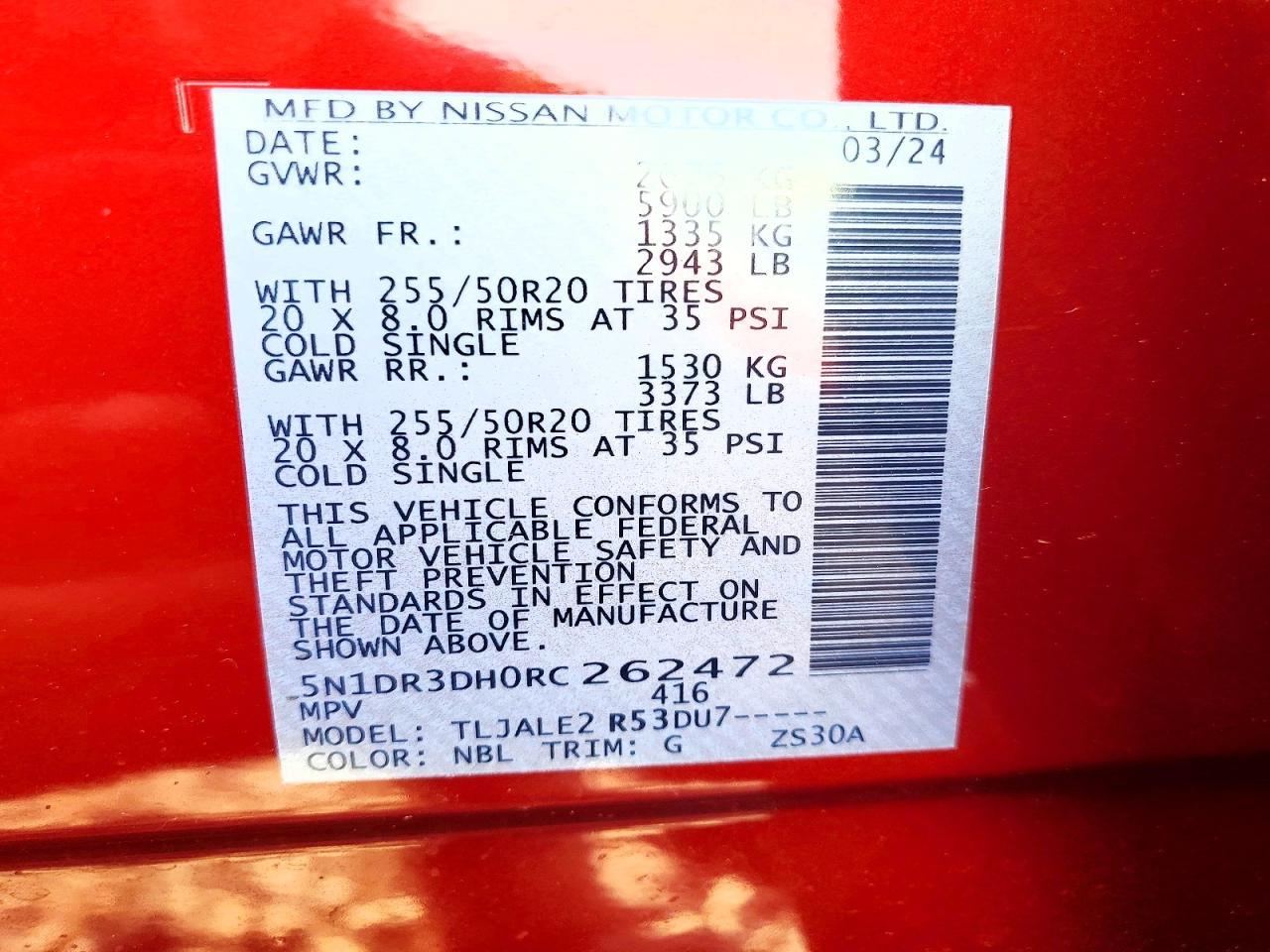 2024 Nissan Pathfinder Platinum - zdjęcie 13